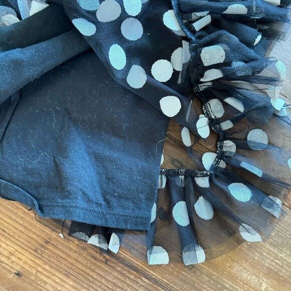 First Impressions Baby Girl Dress Black White Polka Dot Ruffle Bottom Size 12 M - Picture 9 of 10